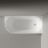 Baignoire d'angle semi-îlot NORA CORNER acrylique blanc mat