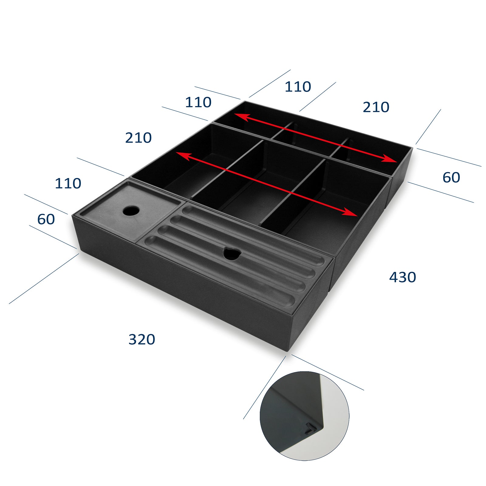 Insert de tiroir Insert cosmétique COMBI