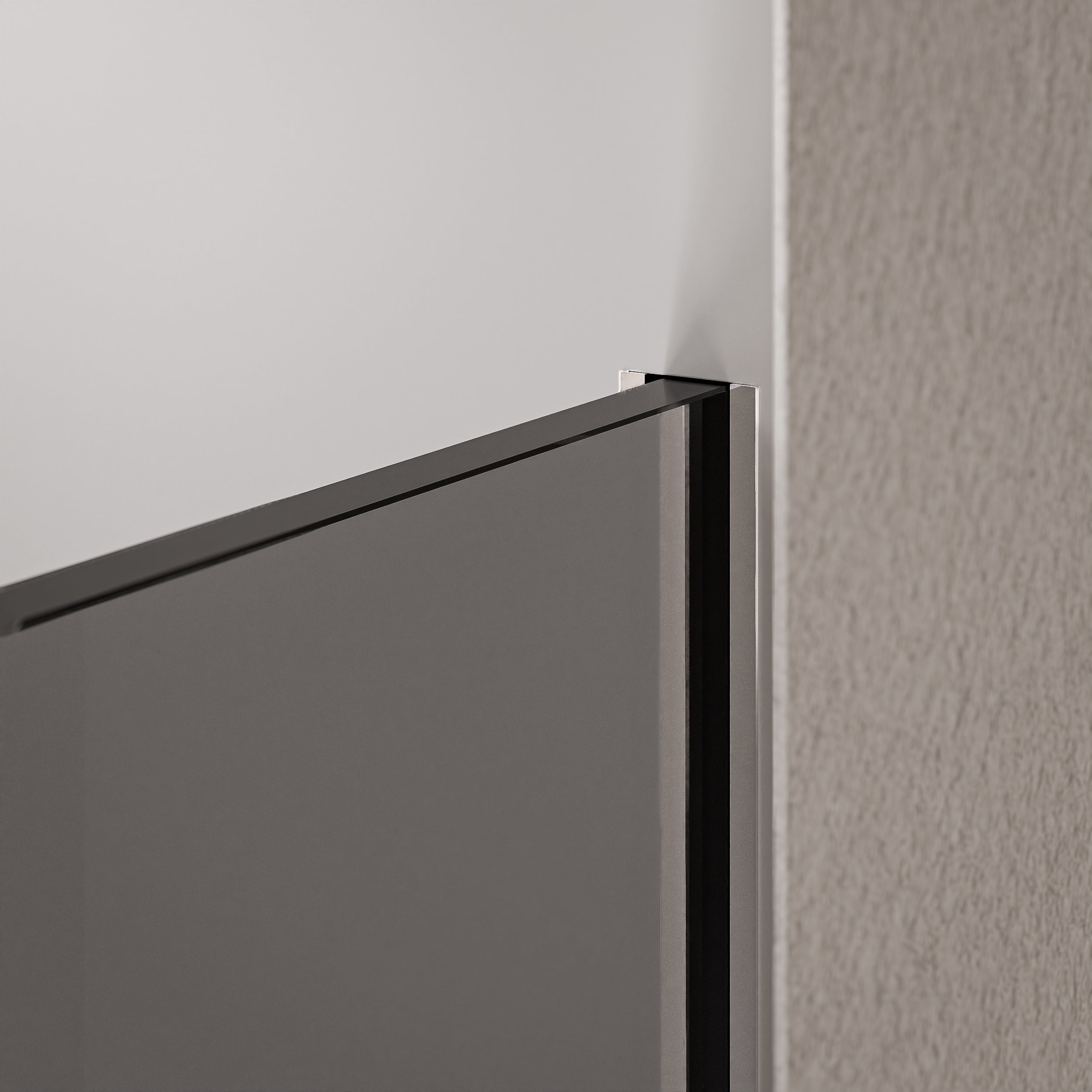 Paroi de douche à l'italienne EX102 - Verre nano 10 mm gris fumé