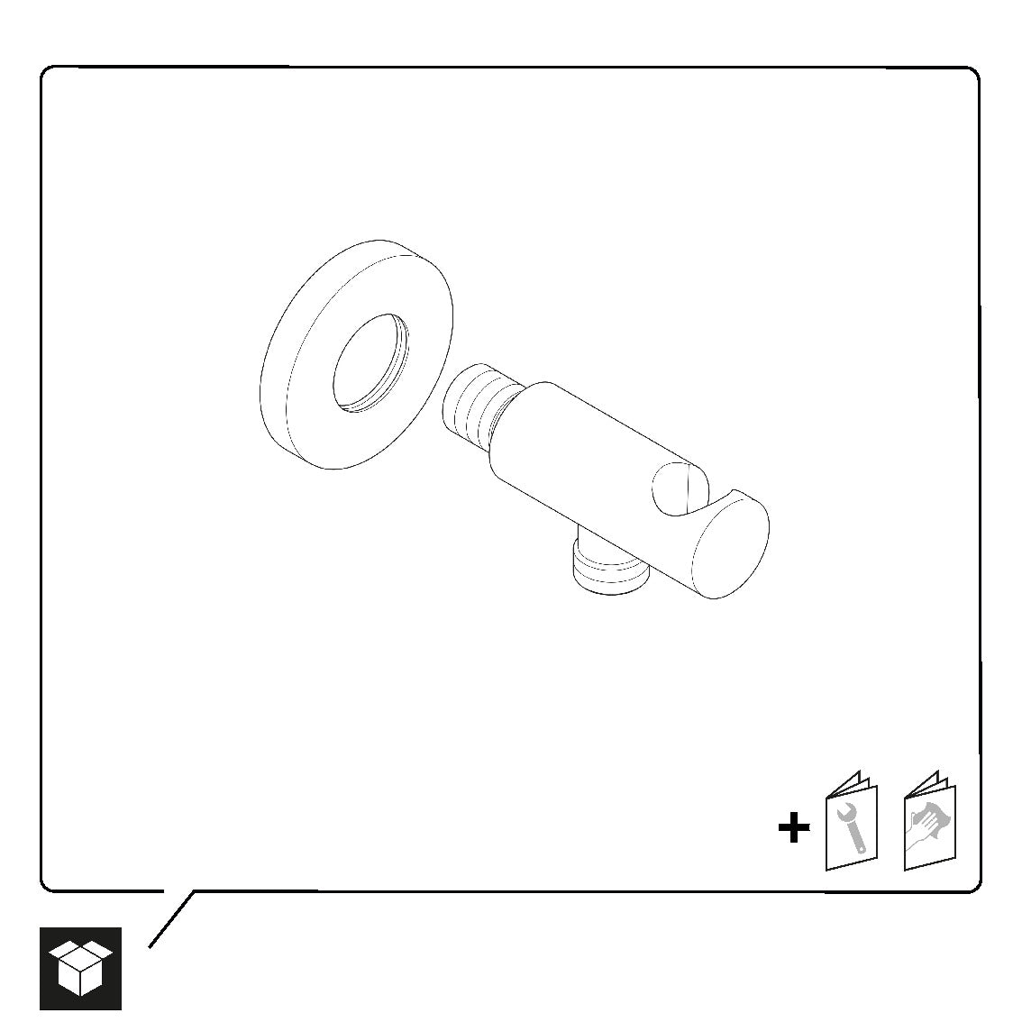 Duravit Universele wandconnector met douchehouder