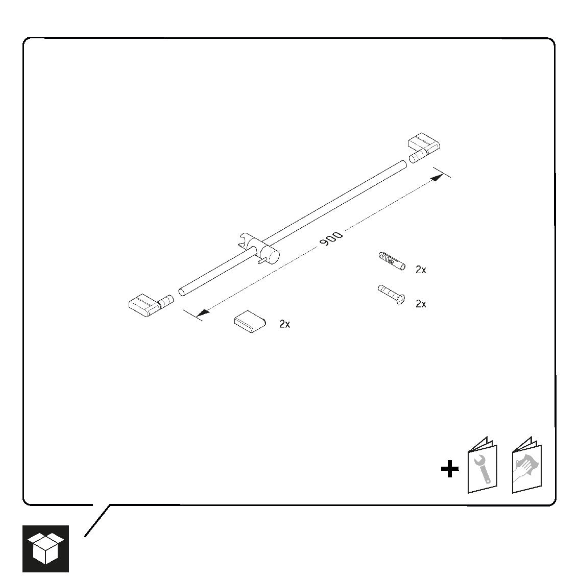 Duravit Universele douchestang