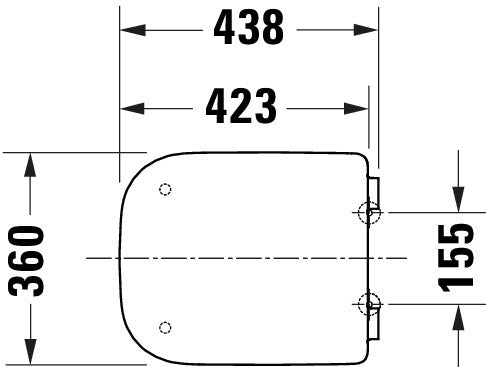 Duravit Univavo abattant WC universel avec fermeture ralentie