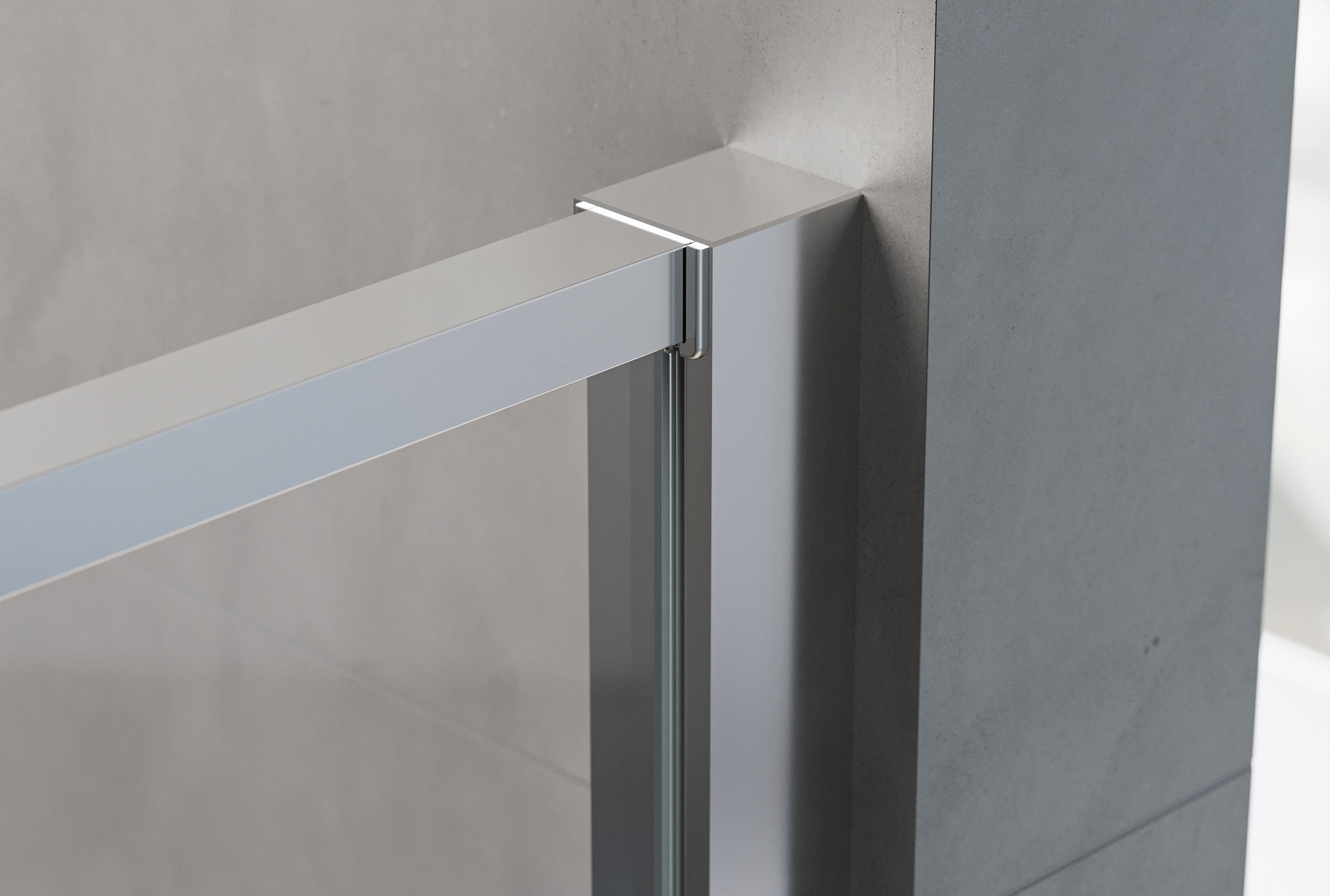 Paroi de douche en niche avec porte pivotante - deux panneaux fixes NT607 - FLEX