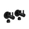 Robinet d'angle design lot de 2 - noir mat