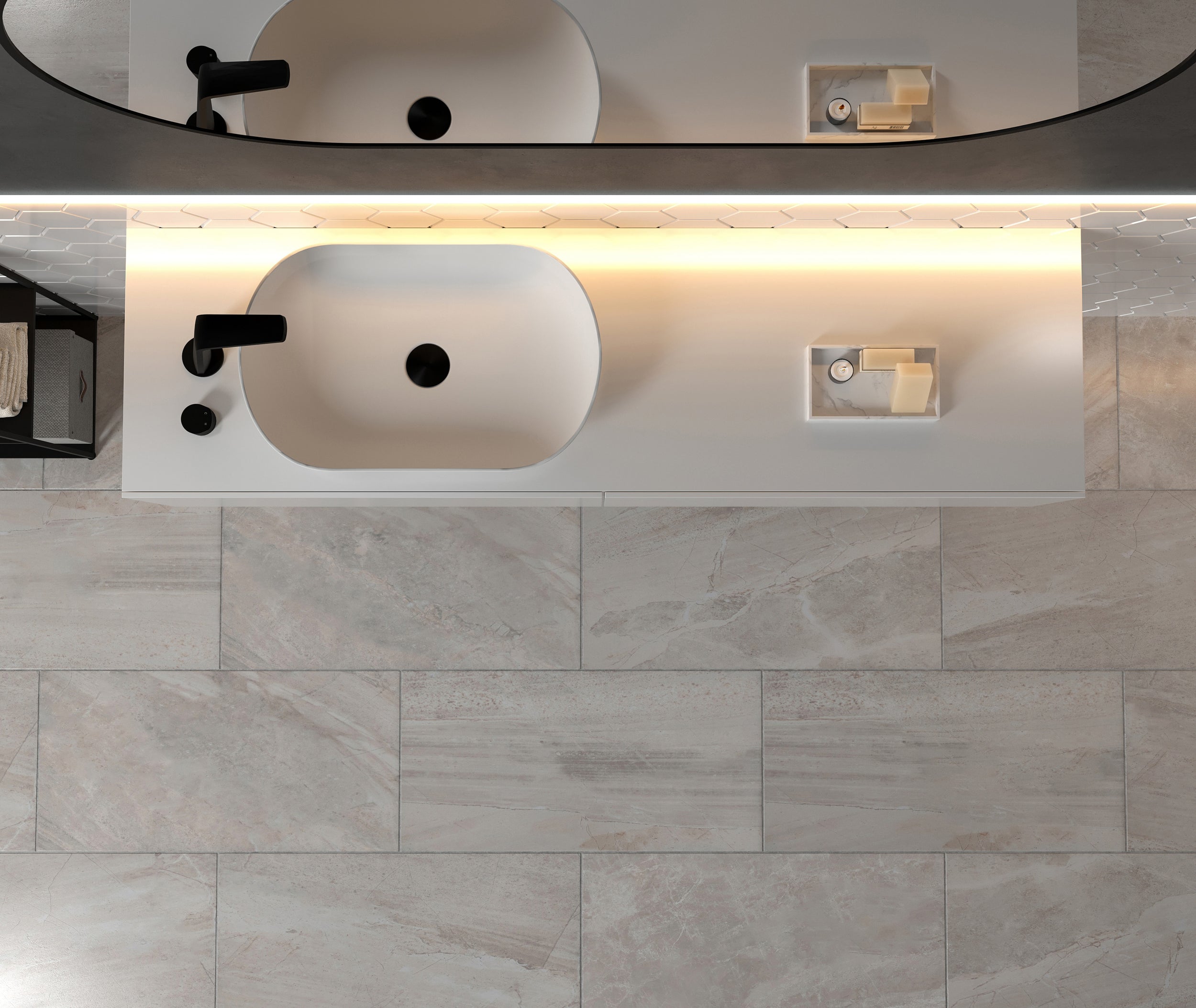 Opbouw wastafel O-540