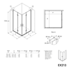 Cabine de douche d'angle EX213