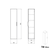 Hoge kast TIM 165 cm