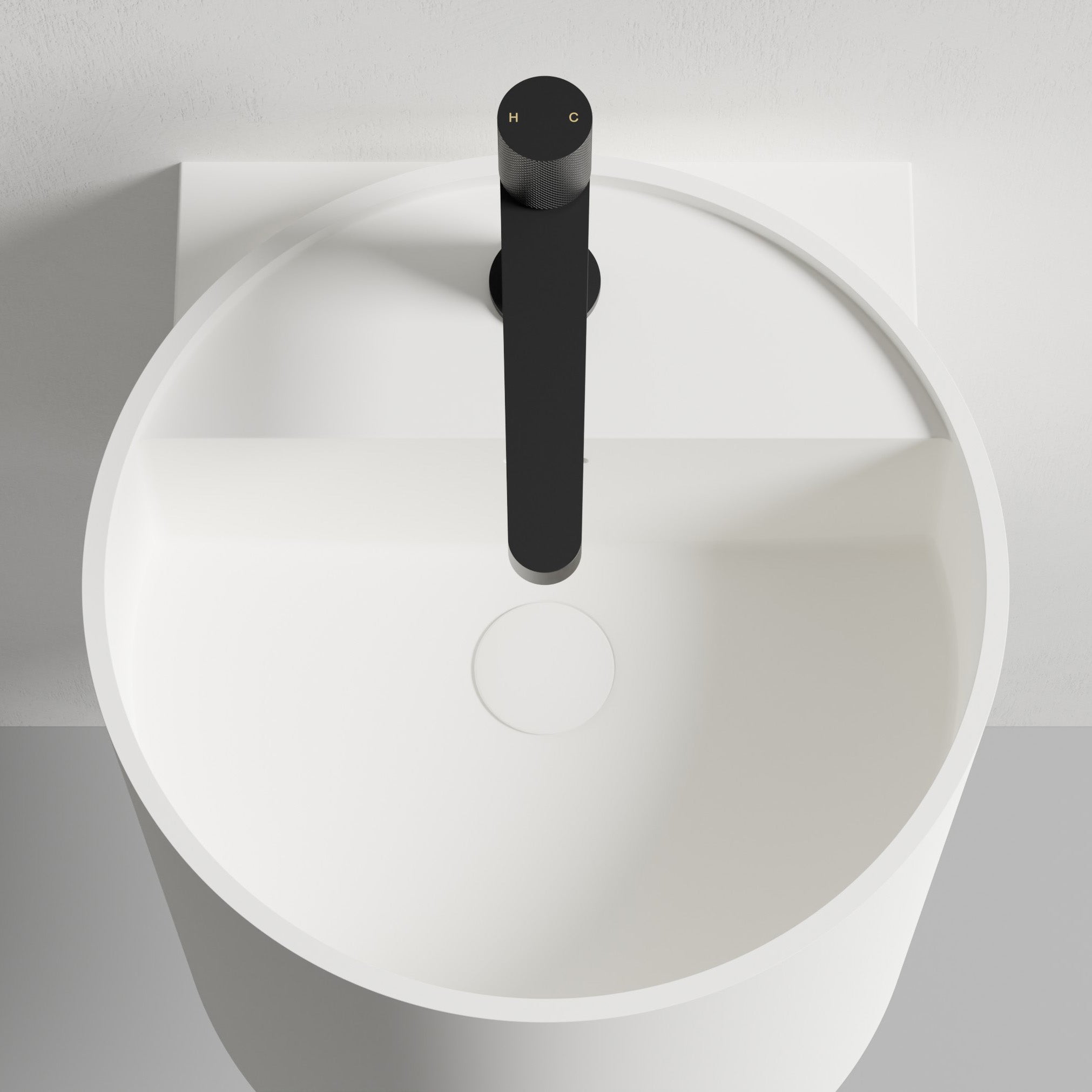 Lavabo mural NT2440 en fonte minérale