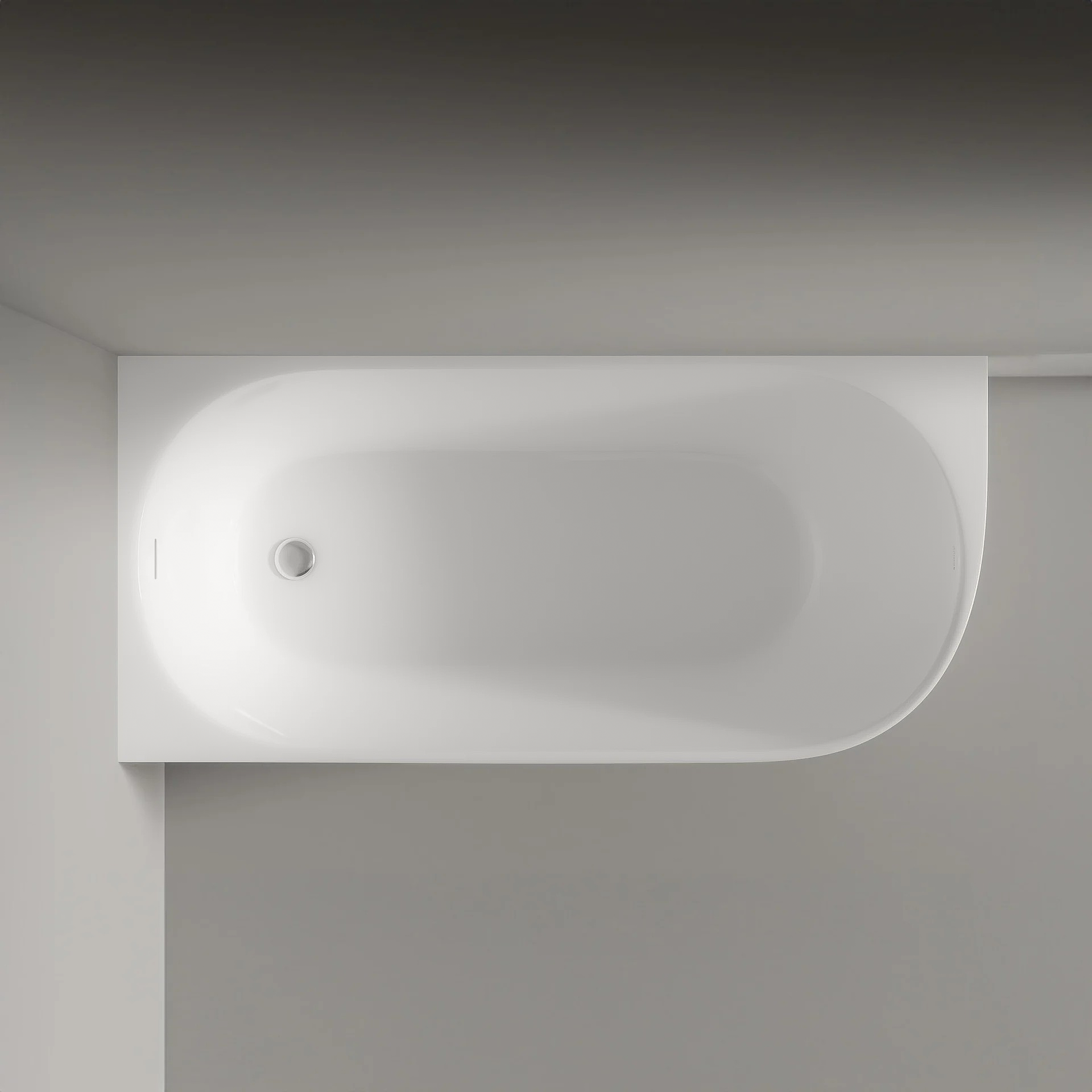 Baignoire d'angle semi-îlot NORA CORNER - Acrylique