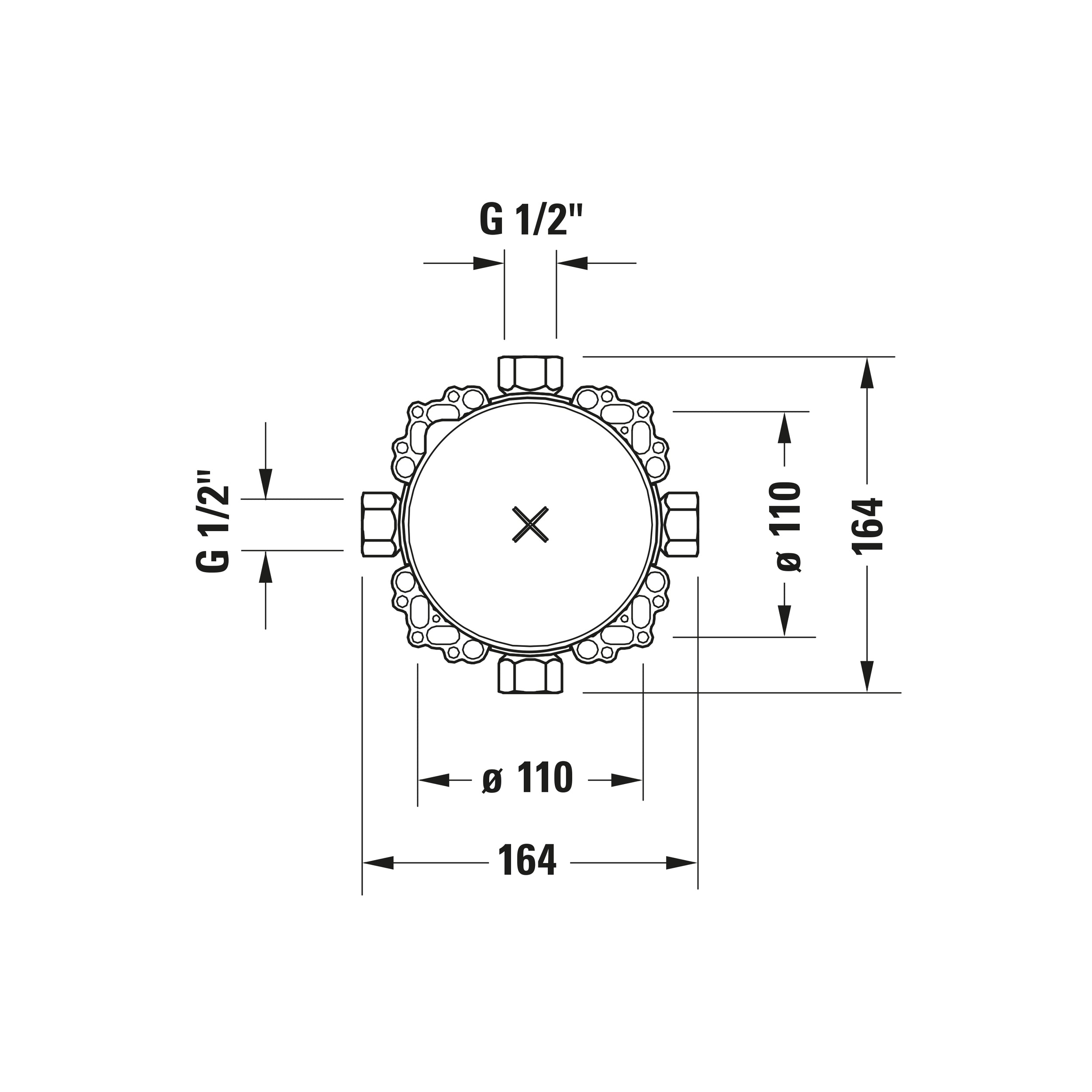 Robinetterie de douche encastrée Duravit Tulum avec douchette