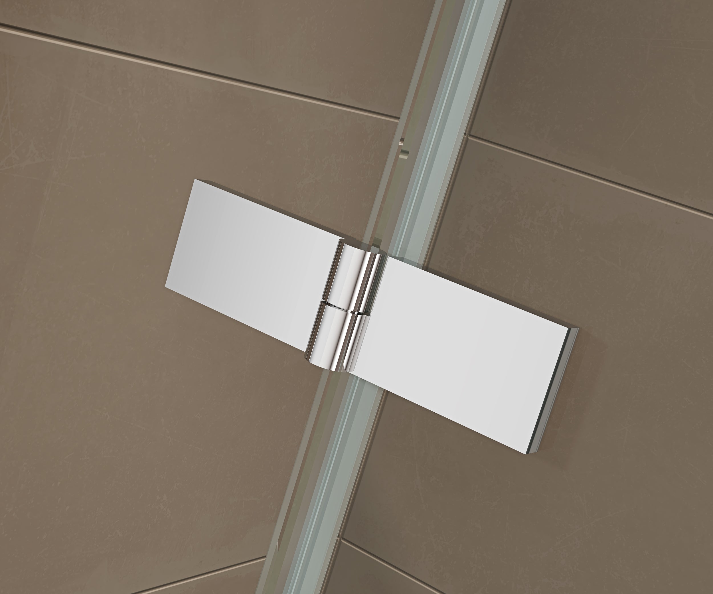 Douche d'angle avec portes pivotantes, accès d'angle EX809