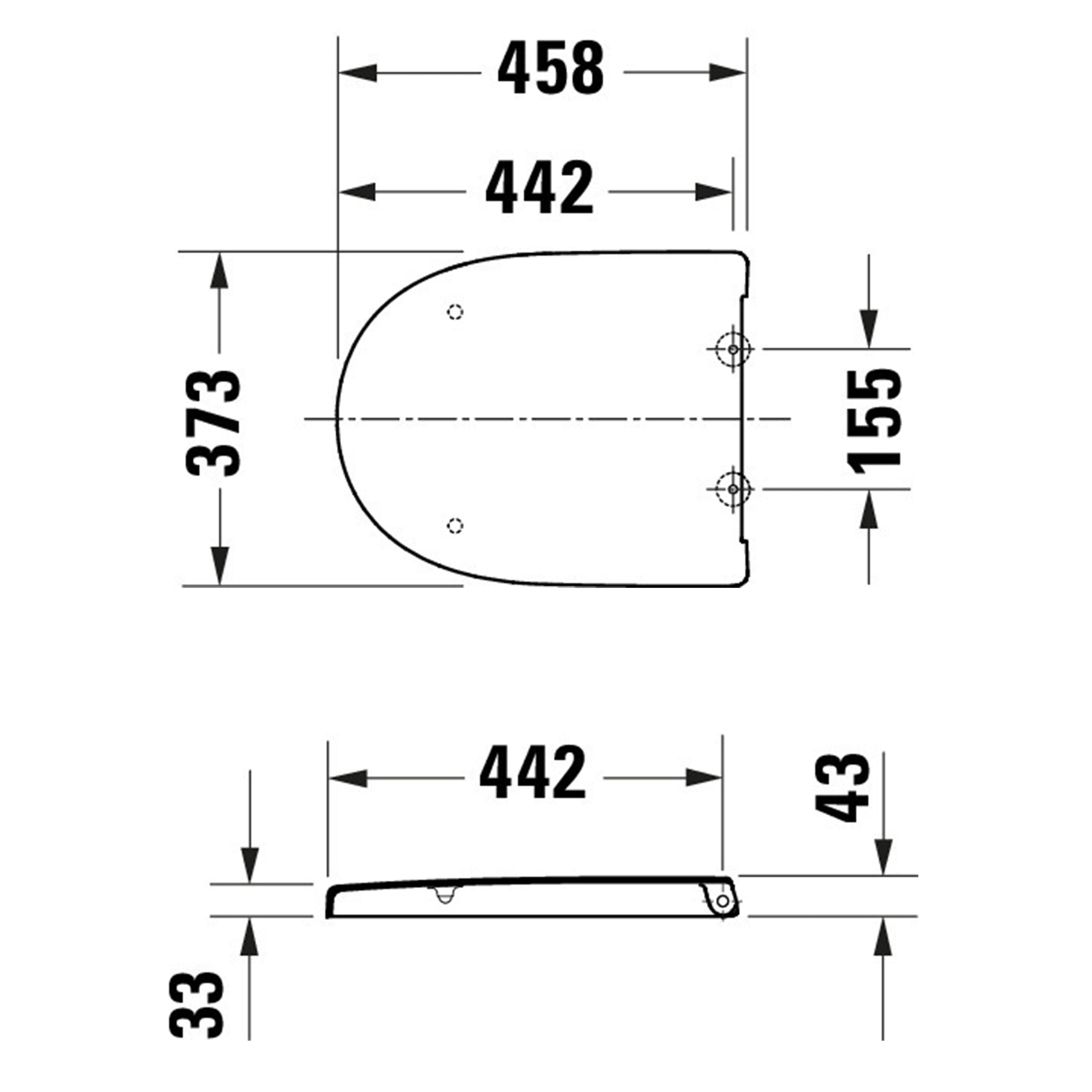Duravit Univavo abattant WC universel avec fermeture amortie