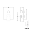 LAVOA concealed bath mixer