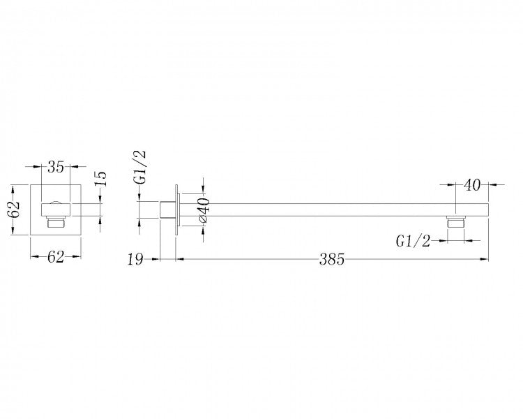 Brausearm Montagearm 2601