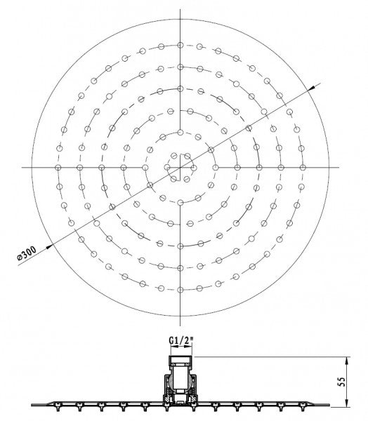 Extra-thin shower head DPG2019