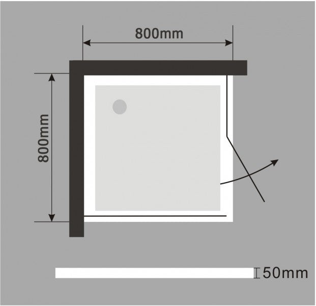 Shower tray square acrylic
