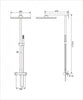 Système de douche combiné thermostatique  SEDAL- 8921B Basic