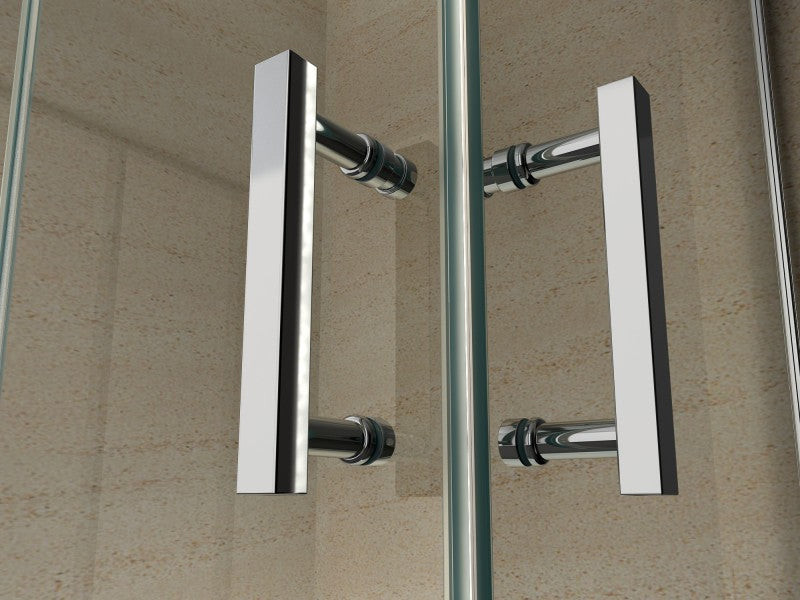 Cabine de douche pliante, verre véritable NANO EX213, 90 x 90 x 195cm sans receveur
