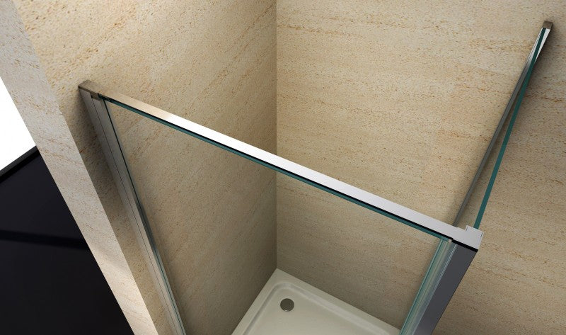 Paroi de douche en coin - en verre véritable NANO - EX416 - 90 x 90 x 195 cm
