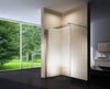 Walk-in shower enclosure EX101 - with fixed panel - frosted glass section