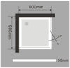 Duschkabine Eckdusche 8 mm Nano Echtglas EX416 - 90 x 90 x 195 cm inkl. Duschtasse