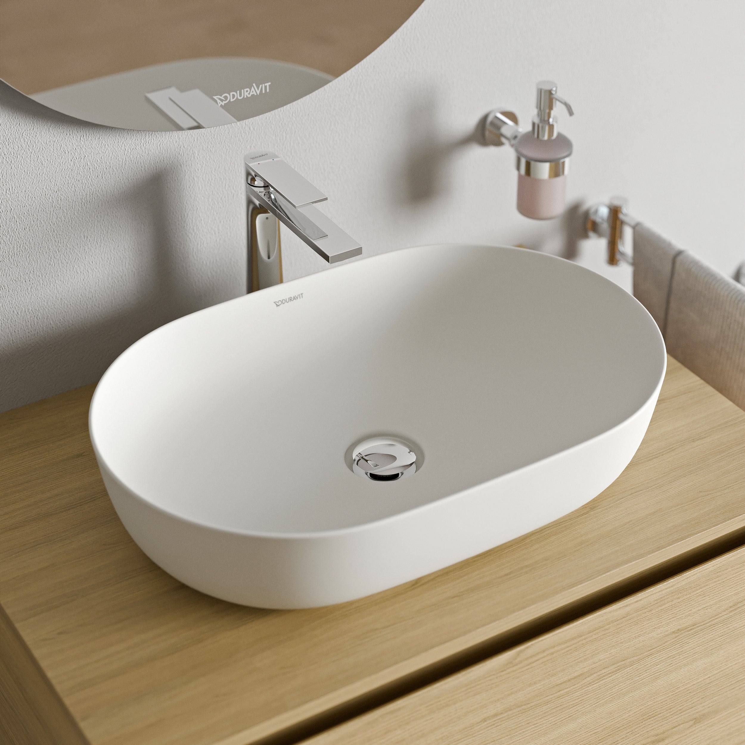 Duravit Lagoa Aufsatzwaschbecken 60 cm, DuraCast Smooth