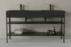 Washbasin metal bracket 150S standing - Matt black - matching base for Bernstein washbasin TWG16