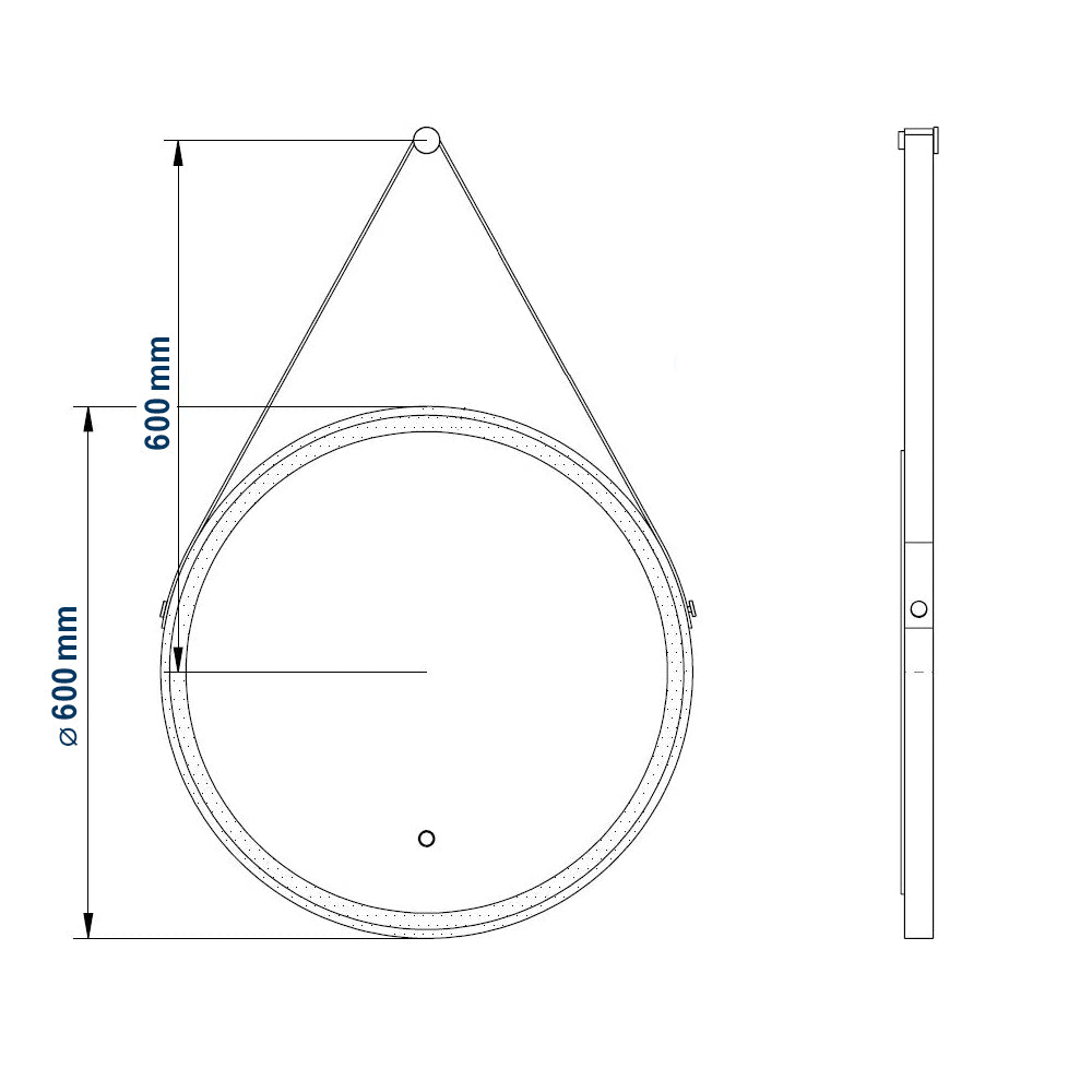 LED verlichte Badkamerspiegel 2805 Rond