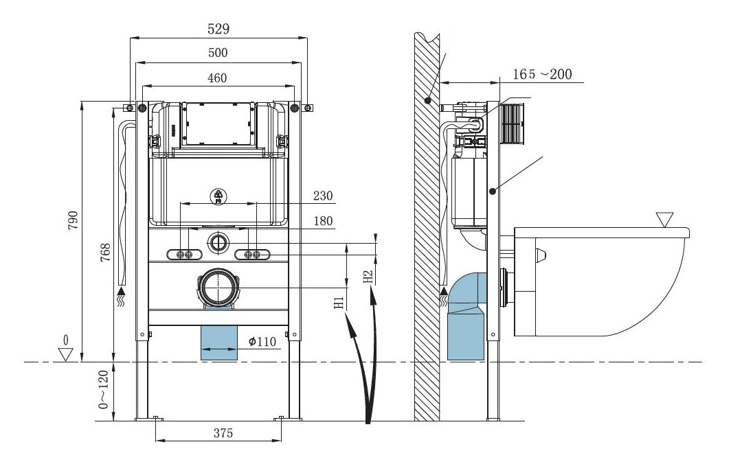 WC - Vorwandelement G3005A