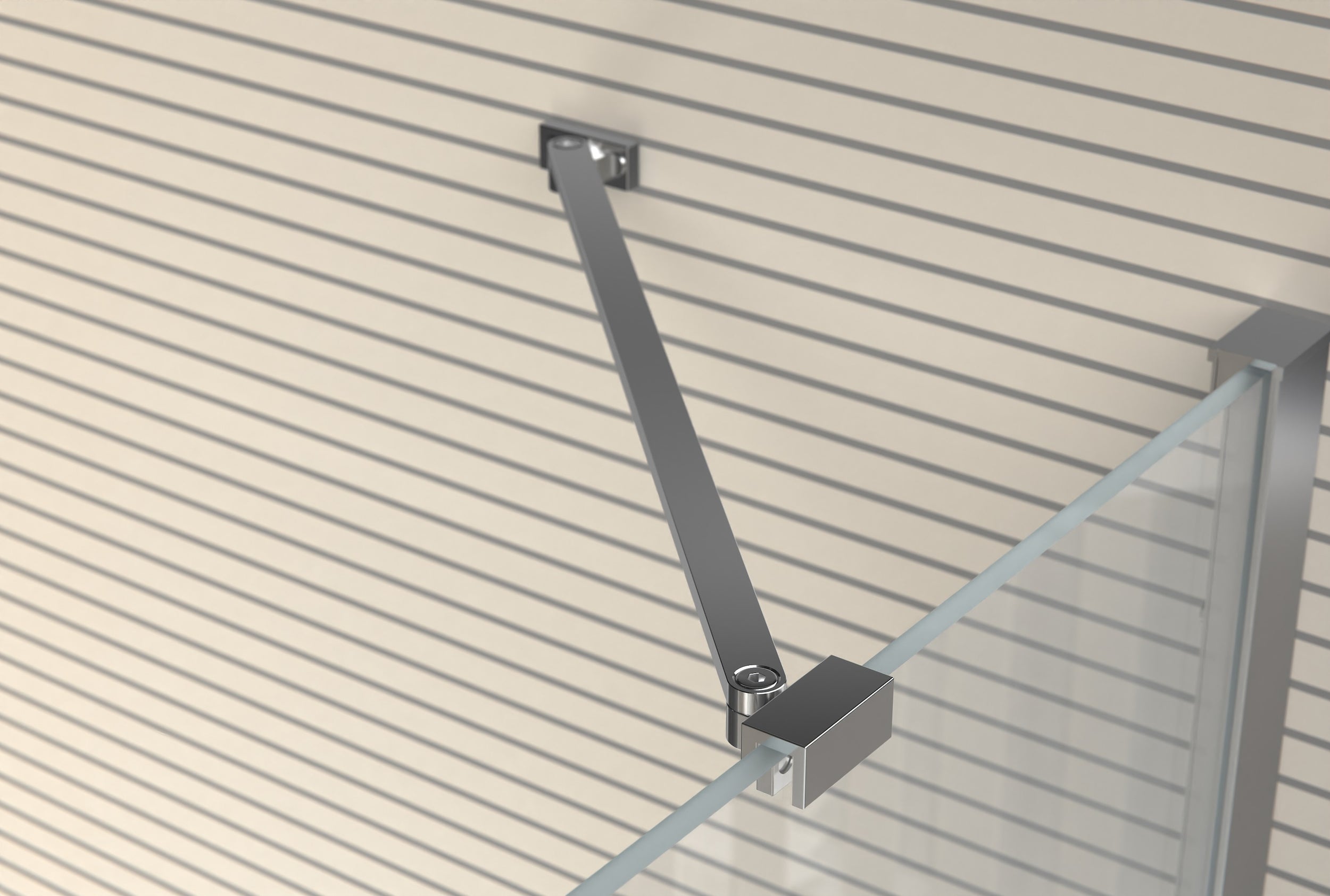 Cabine d’angle avec porte pivotante sur panneau fixe NT403