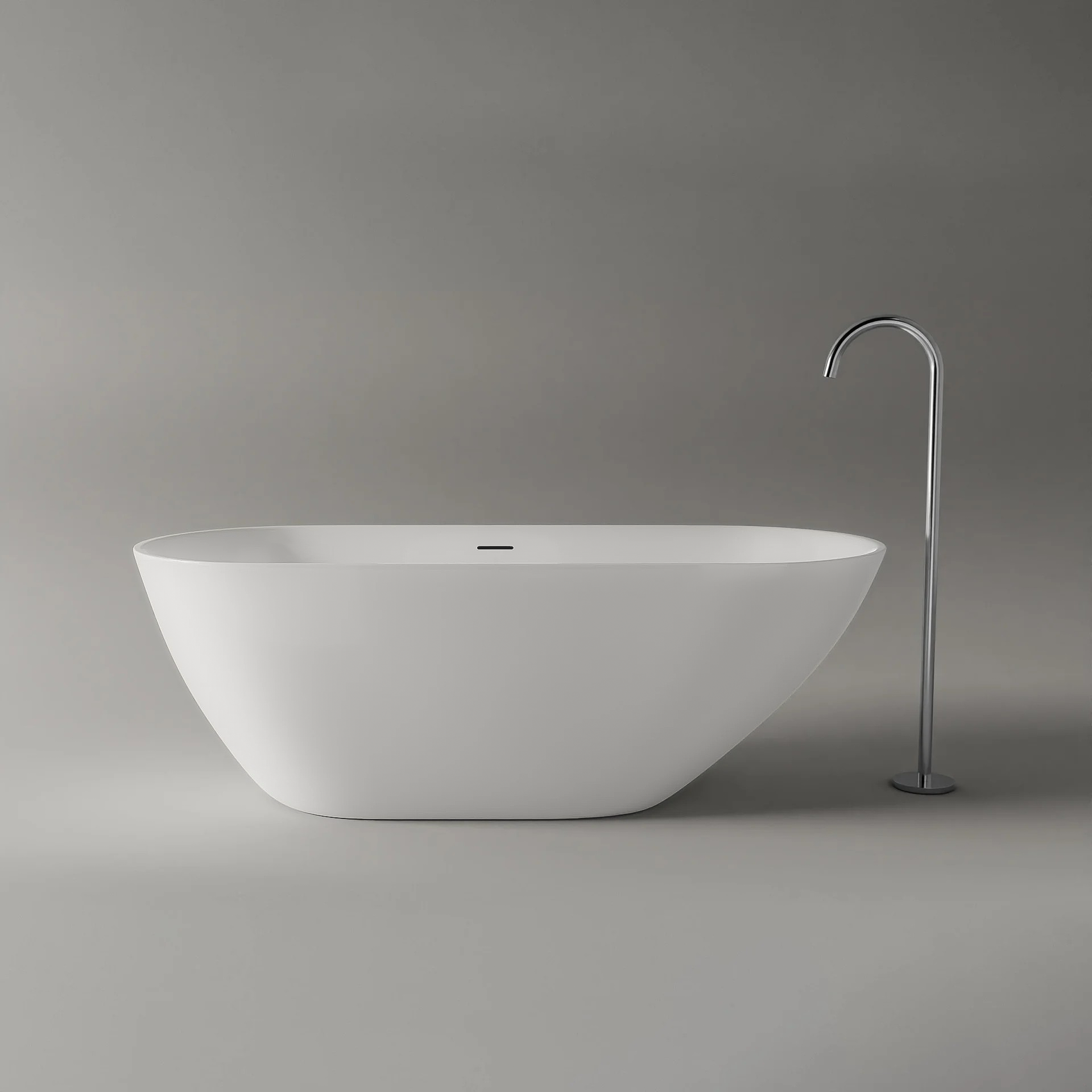 Freestanding bath tub ROMA 2.0 acrylic white matt