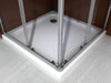 Cabine de douche d´angle, porte coulissante, en verre NANO EX506 transparent EX506 - 90 x 90 x 195