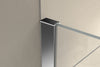 Douche met draaideur voor nis op vast paneel NT403 - 8 mm nano helder glas - deurscharnier RECHTS - selecteerbare breedte