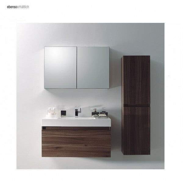 Aluminium mirror cabinet 2-door