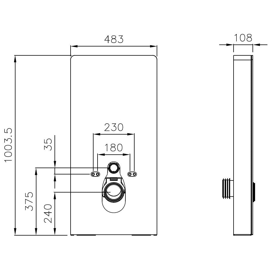 Compleet WC-pakket 39: WC B-8030R Zwart Mat