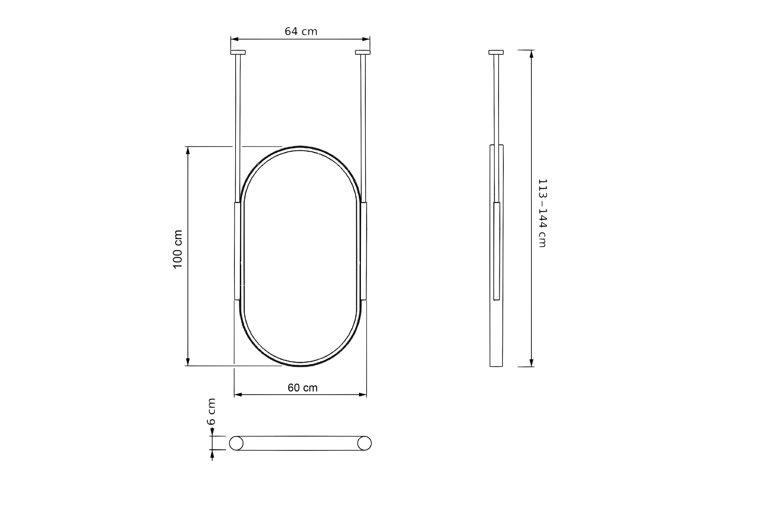 Miroir suspendu ARCTIC ovale