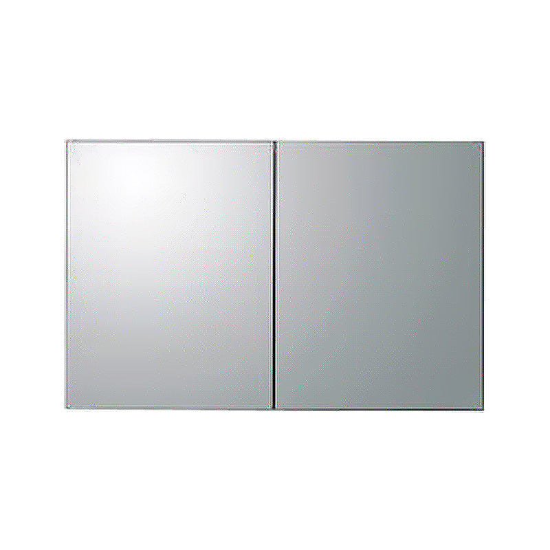 Aluminium mirror cabinet 2-door