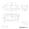 Freestanding bathtub BELAQUA 2.0 acrylic white shiny