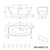 Freestanding Bathtub BELLAGIO 2.0 acrylic