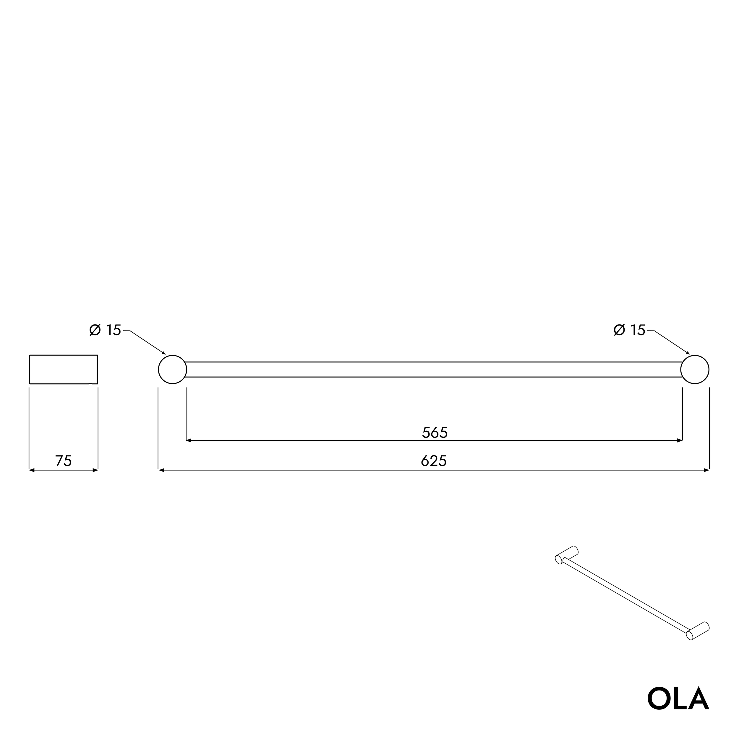 Bath towel rail OLA