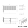 Badmeubel set BELDIVO 120 cm