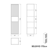 Tall cabinet BELDIVO 170 cm