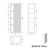 Tall cabinet BELDIVO 170 cm