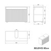 Staande wastafel BELDIVO 80 cm