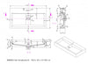 Wastafel voor wandmontage Opbouwwastafel BS6002 in gegoten marmer