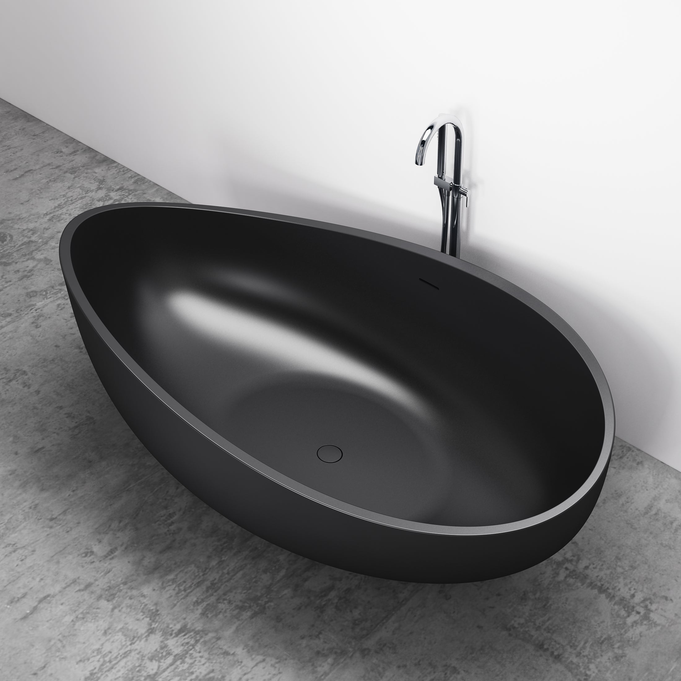 Freestanding Bathtub WAVE - Mineral cast