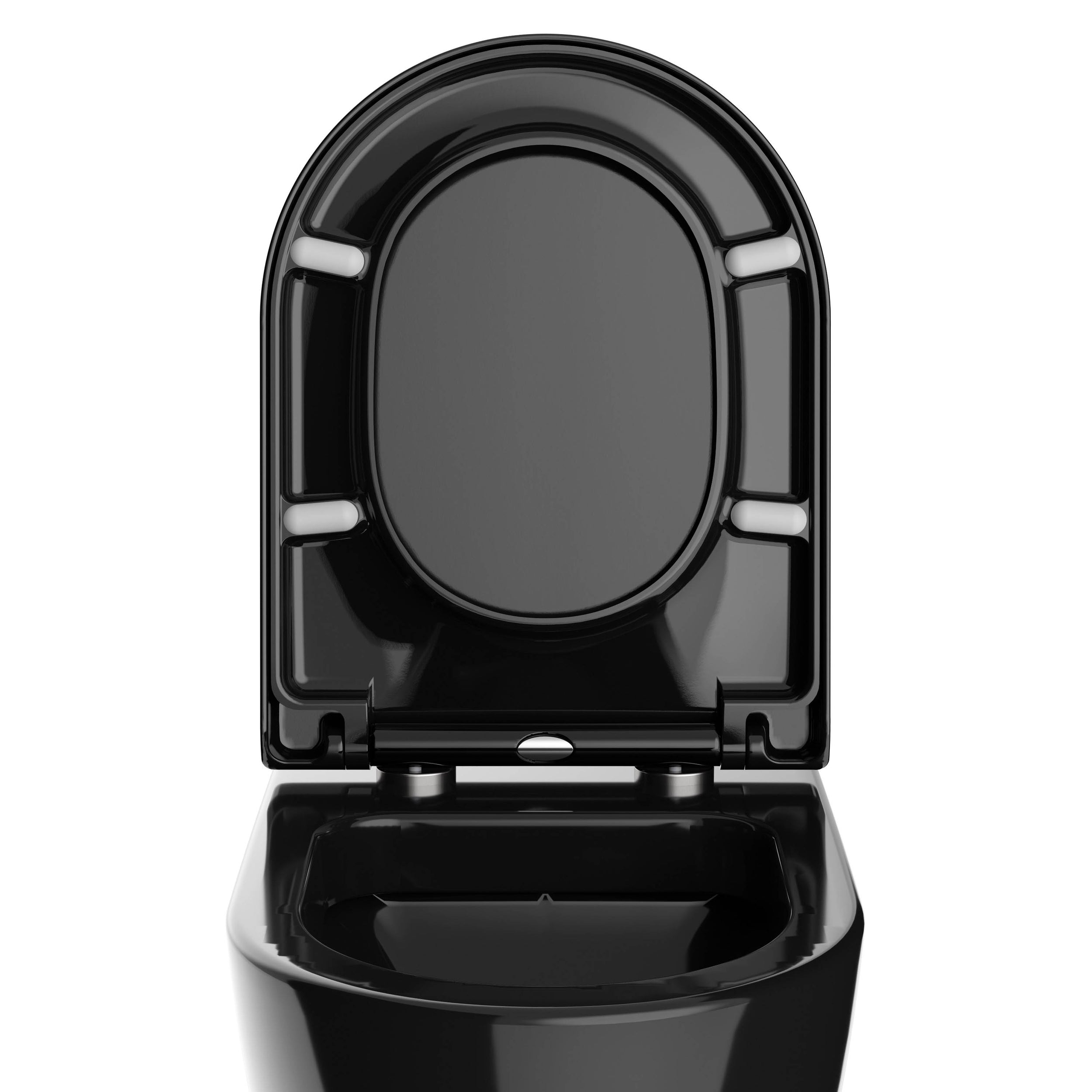 Abattant WC universel U1002 - fonction Softclose - Noir brillant