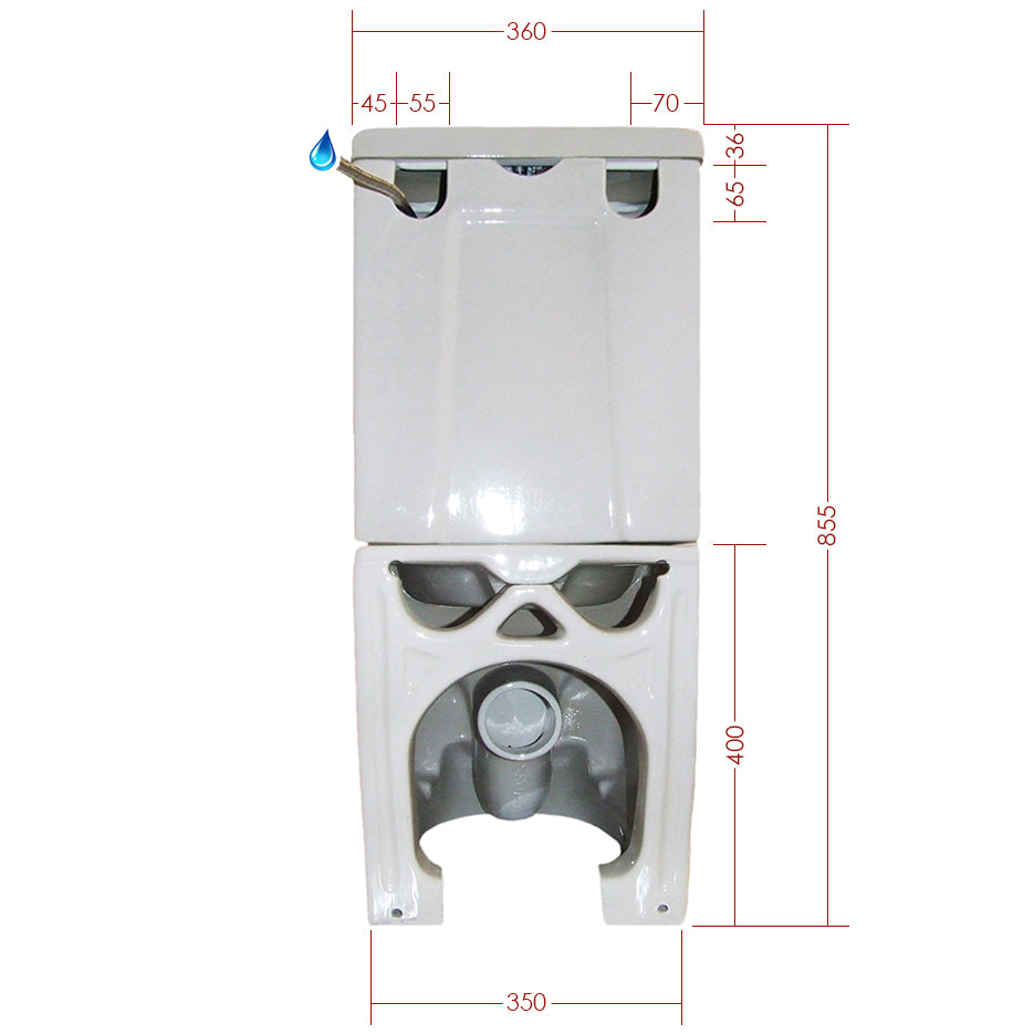 Stand-WC mit Spülkasten CT1099