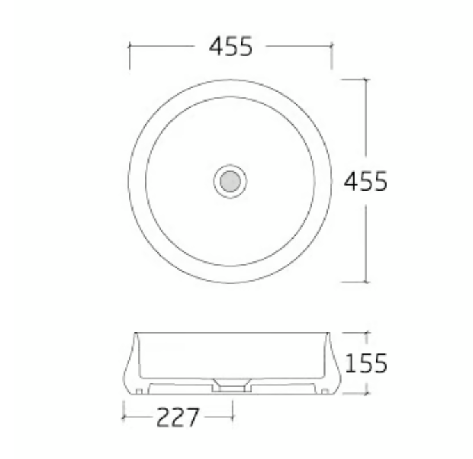 Sanitaire keramische waskom KW6188 - 45,5 x 45,5 x 15 cm - Kleur optioneel