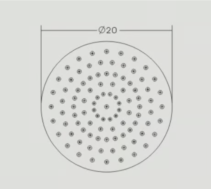 Regendusche Edelstahl-Duschkopf DPG2025